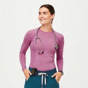 FIGS Purple Seamless Salta Underscrub Top Sz.L